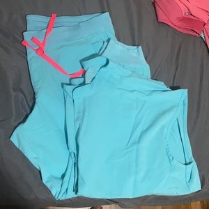 Neon blue XXL FIGS- jogger and mandarin too